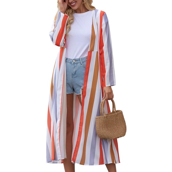 Other - Casual Cover Up Printed Kimono